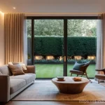 전력 절약형 조명 사용 - **Prompt:** A cozy Dutch living room in the evening, bathed in the warm, inviting glow of modern sma...
